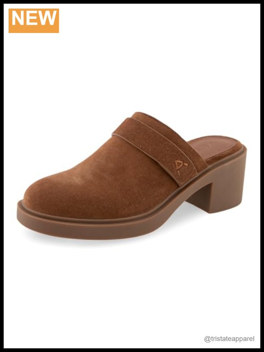 Aerosoles Gunda Suede Mule with Cushioned Footbed and Block Heel